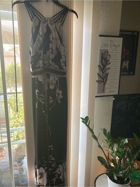 Black and White Floral Maxi Dress